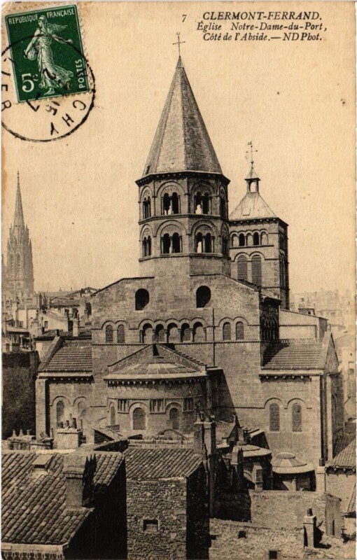 Carte postale ancienne Clermont-Ferrand Eglise Notre-Dame du Port France à Clermont-Ferrand