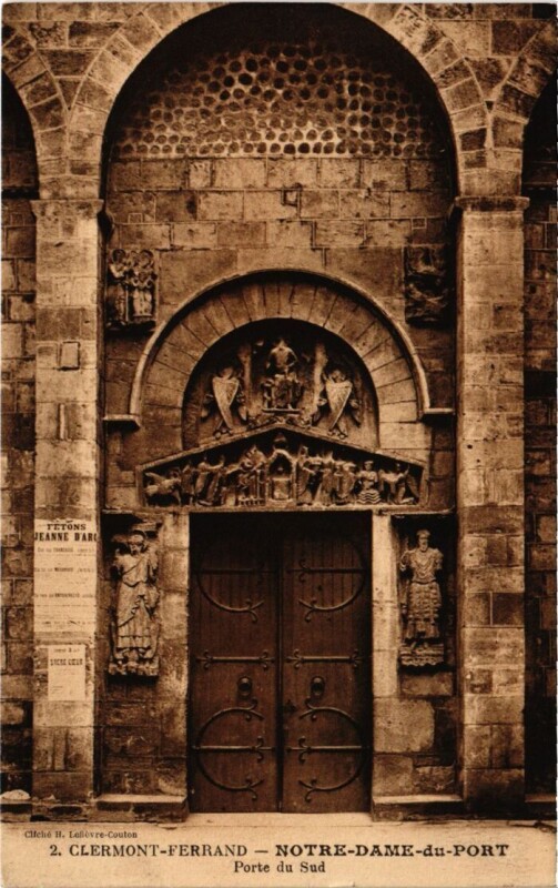 Carte postale ancienne Clermont-Ferrand Porte du Sud, Notre-Dame du Port France à Clermont-Ferrand