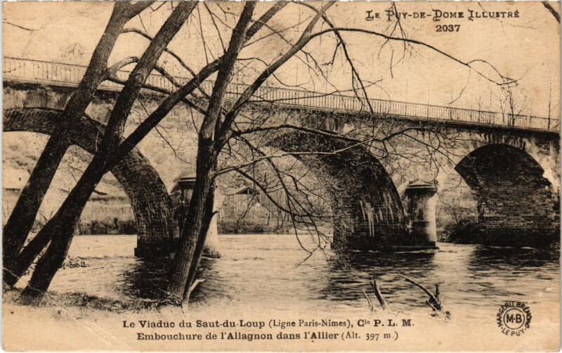 Carte postale ancienne Allagnon Le Viaduc du Saut du Loup France
