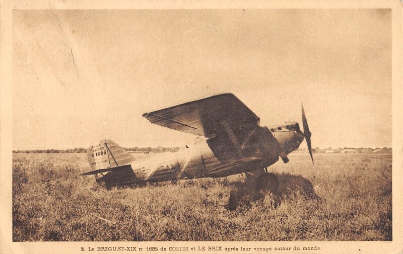 Carte postale ancienne Aviation Le Breguet Xix De Costes Et Le Brix