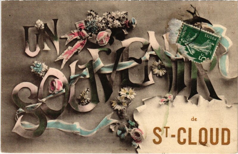 Carte postale ancienne Saint Cloud souvenir à Saint-Cloud
