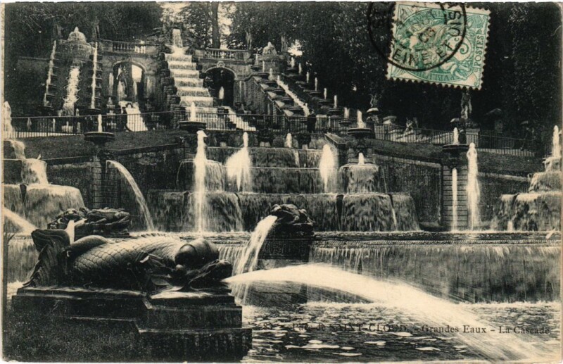 Carte postale ancienne Saint Cloud La Grande Cascade à Saint-Cloud