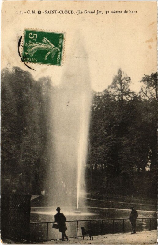 Carte postale ancienne Saint Cloud Le Grand Jet à Saint-Cloud