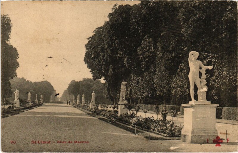 Carte postale ancienne Saint Cloud Allee de Marnes à Saint-Cloud