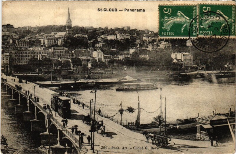 Carte postale ancienne Saint Cloud panorama à Saint-Cloud