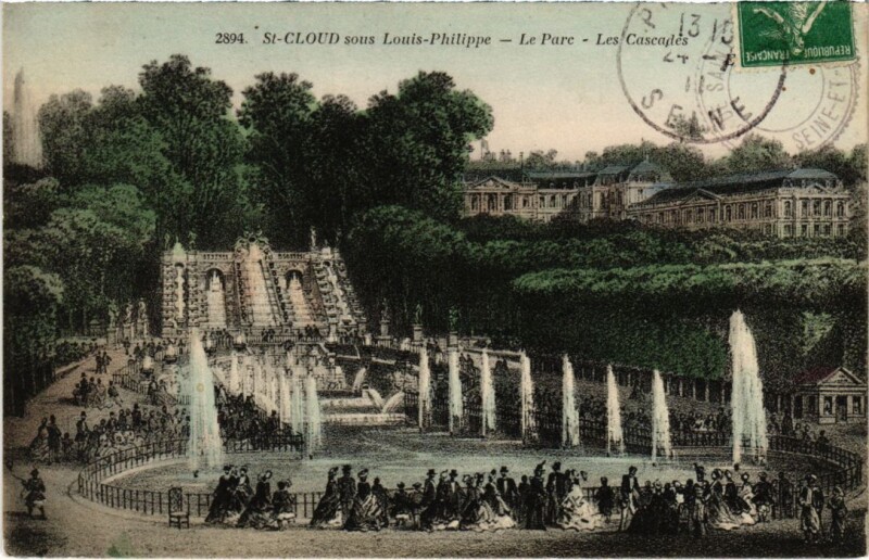 Carte postale ancienne Saint Cloud Les Cascades à Saint-Cloud