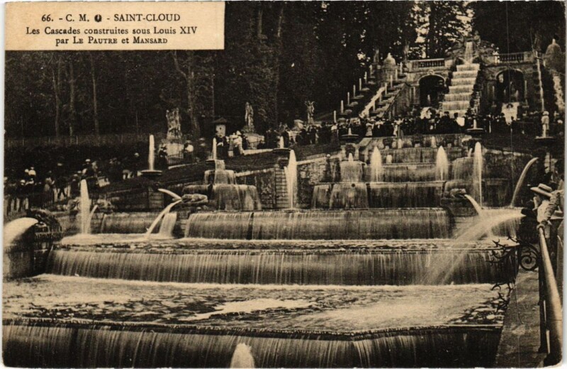 Carte postale ancienne Saint Cloud Les Cascades à Saint-Cloud