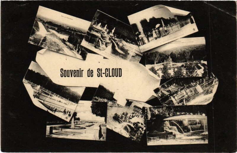 Carte postale ancienne Saint Cloud souvenir à Saint-Cloud