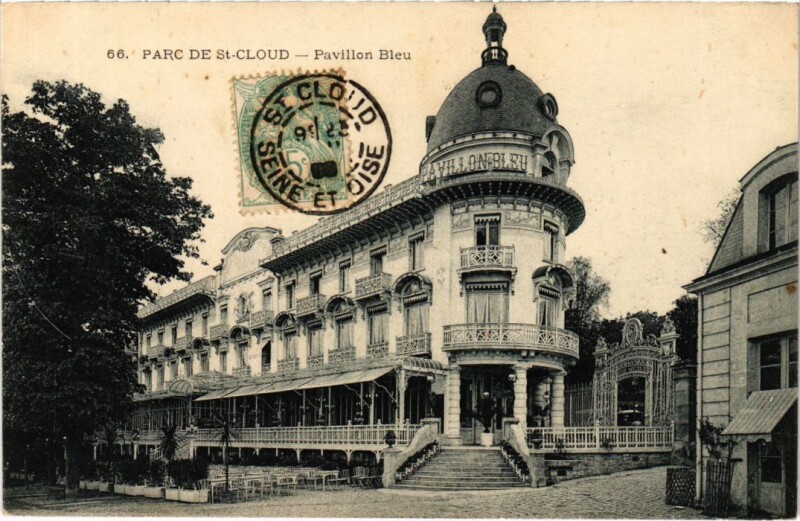Carte postale ancienne Saint Cloud Pavillon Bleu à Saint-Cloud