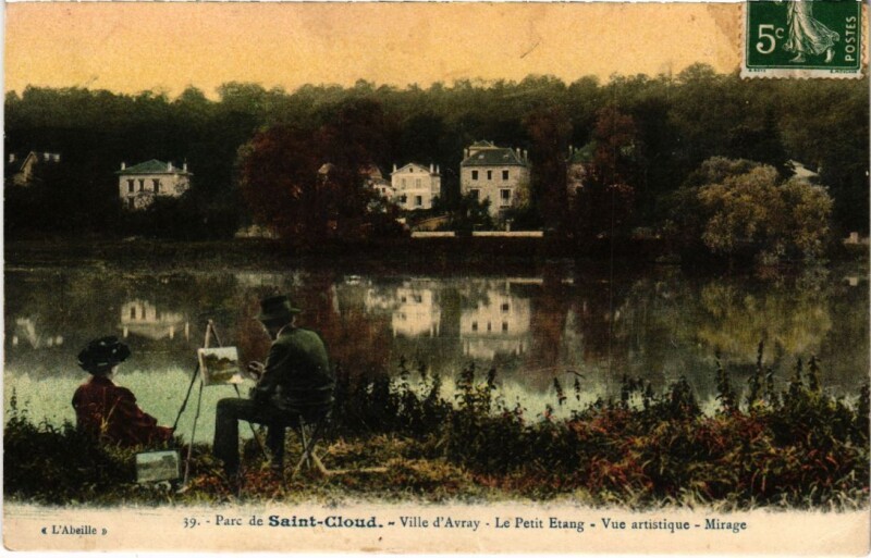 Carte postale ancienne Parc de Saint Cloud Ville d'Avray Le Petit Etang à Saint-Cloud