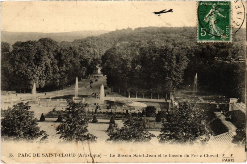 Carte postale ancienne Saint Cloud Le Bassin Saint-Jean à Saint-Cloud