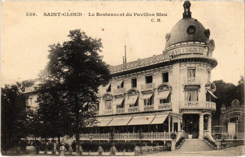 Carte postale ancienne Saint Cloud Jardin Trocadero Kiosque à Saint-Cloud