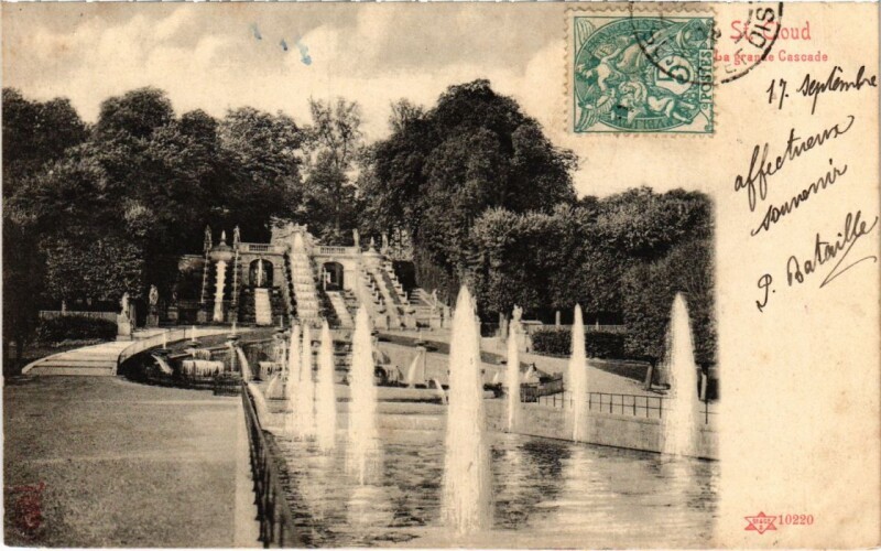 Carte postale ancienne Parc de Saint Cloud Allee du Diable à Saint-Cloud