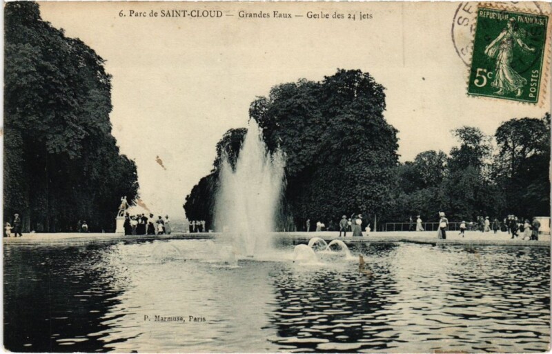 Carte postale ancienne Saint Cloud Le Parc vue generale à Saint-Cloud
