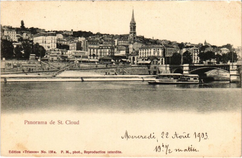 Carte postale ancienne Parc de Saint Cloud La Cascade à Saint-Cloud
