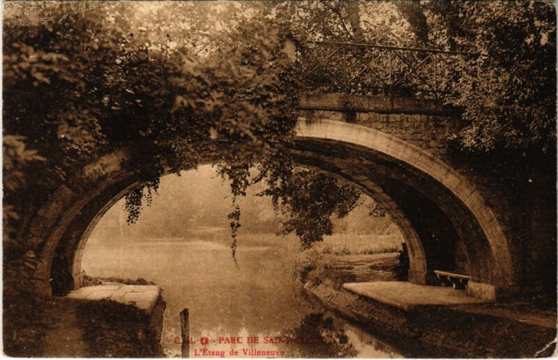 Carte postale ancienne Saint Cloud Etang de Villeneuve à Saint-Cloud