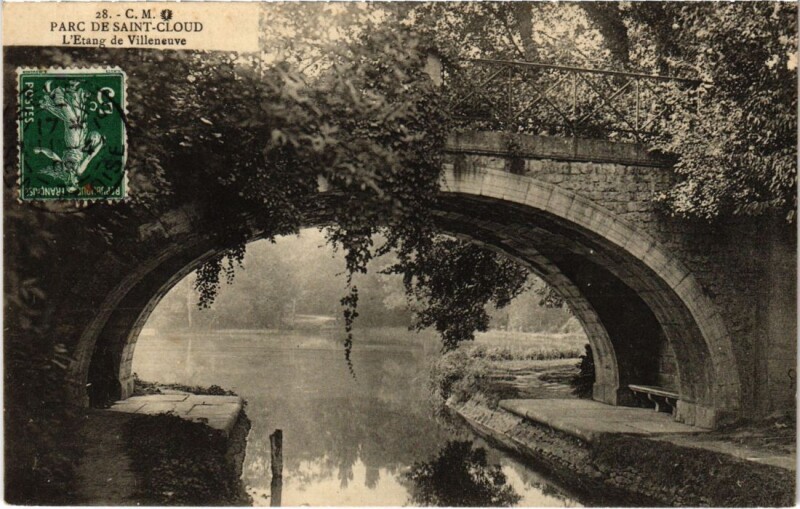 Carte postale ancienne Saint Cloud Etang de Villeneuve à Saint-Cloud