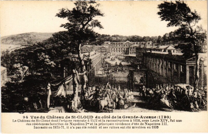 Carte postale ancienne Saint Cloud vue du Chateau à Saint-Cloud