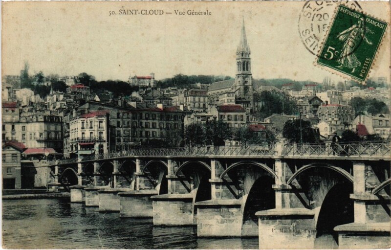 Carte postale ancienne Saint Cloud vue generale à Saint-Cloud
