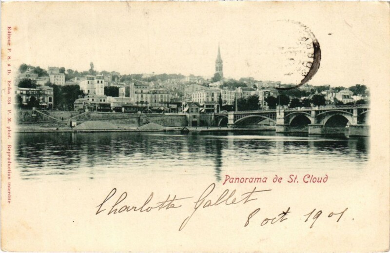 Carte postale ancienne Saint Cloud panorama à Saint-Cloud