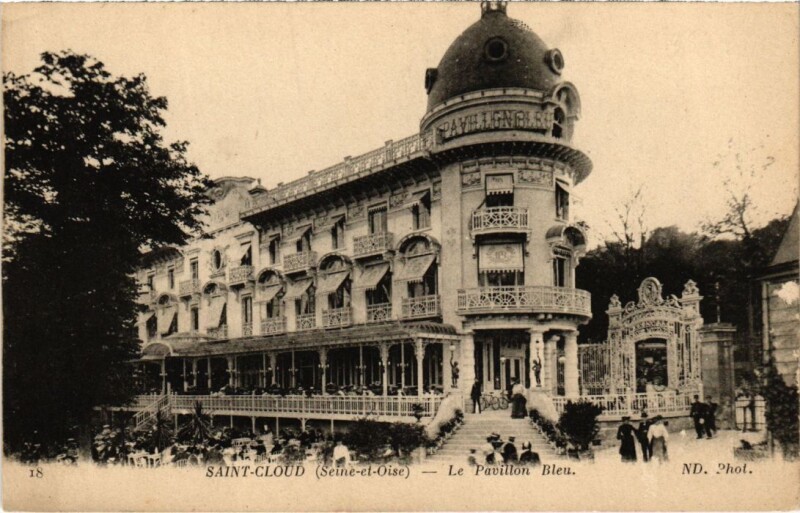 Carte postale ancienne Saint Cloud Le Pavillon Bleu à Saint-Cloud