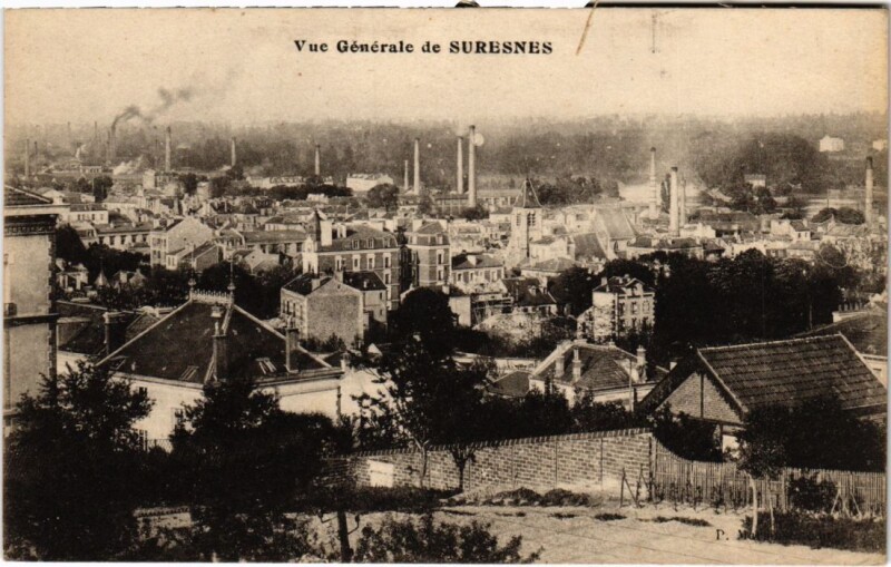 Carte postale ancienne Suresnes vue generale à Suresnes