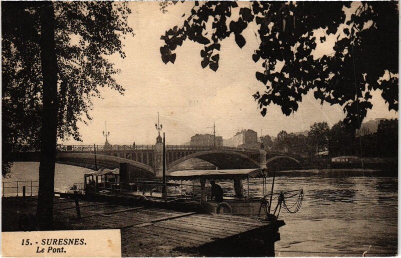 Carte postale ancienne Suresnes Le Pont à Suresnes