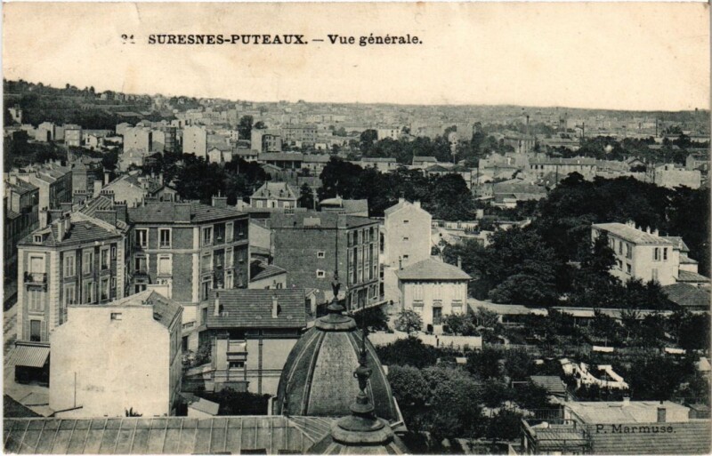 Carte postale ancienne Suresnes vue generale à Suresnes