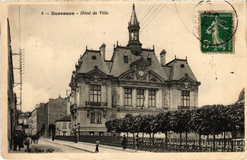 Carte postale ancienne Suresnes Hotel de Ville à Suresnes