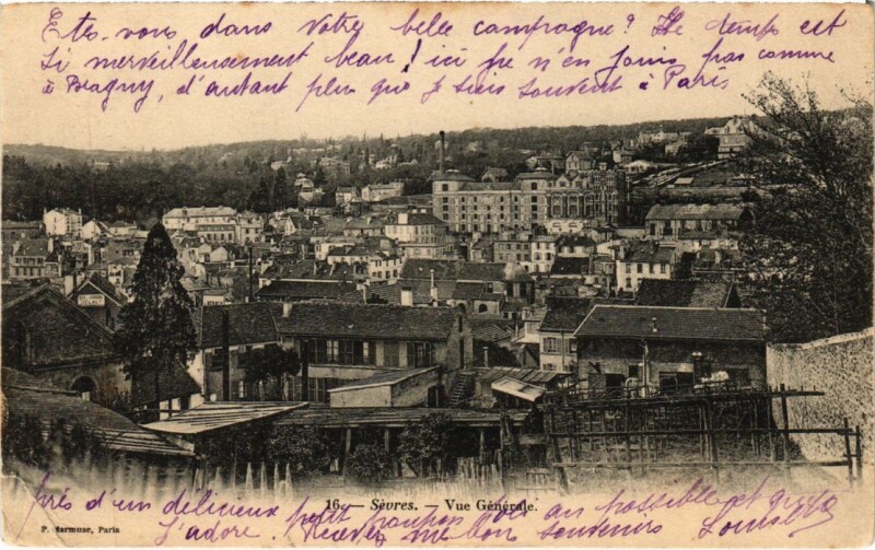 Carte postale ancienne Sevres vue generale