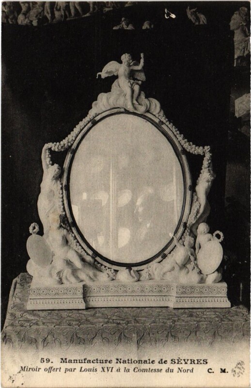 Carte postale ancienne Sevres Manufacture Nationale Miroir
