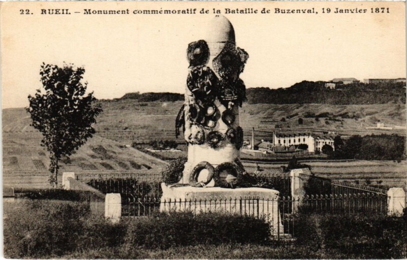 Carte postale ancienne Rueil Monument la Bataille de Buzenval