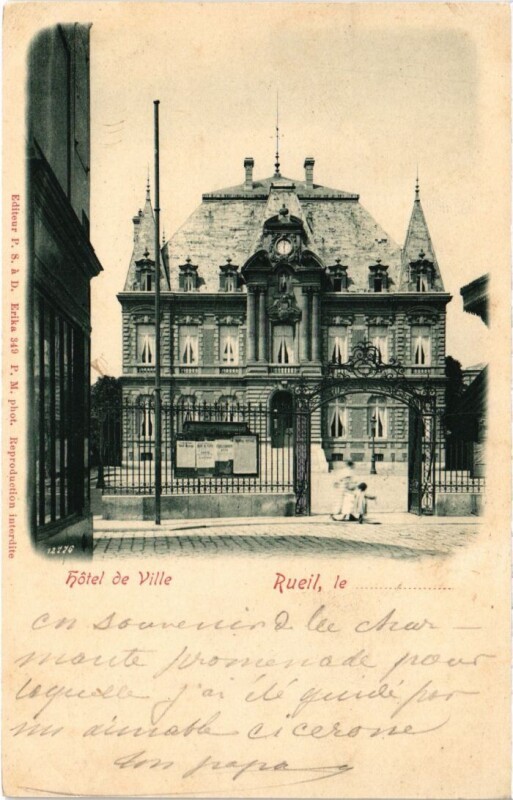 Carte postale ancienne Rueil Hotel de Ville