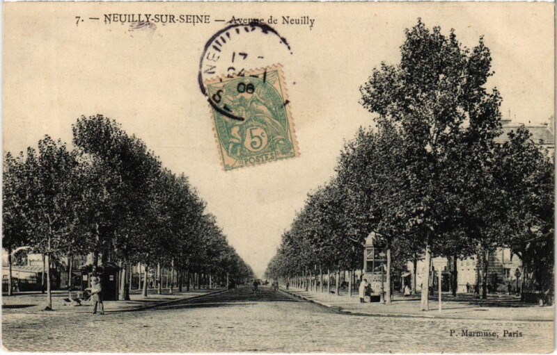 Carte postale ancienne Neuilly Avenue de Neuilly