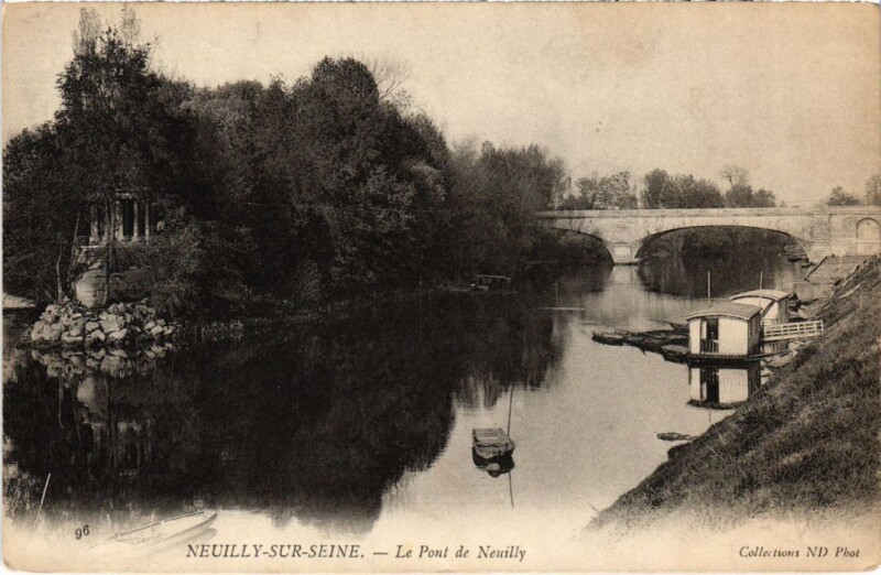 Carte postale ancienne Neuilly Pont de Neuilly
