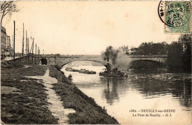 Carte postale ancienne Neuilly Pont de Neuilly
