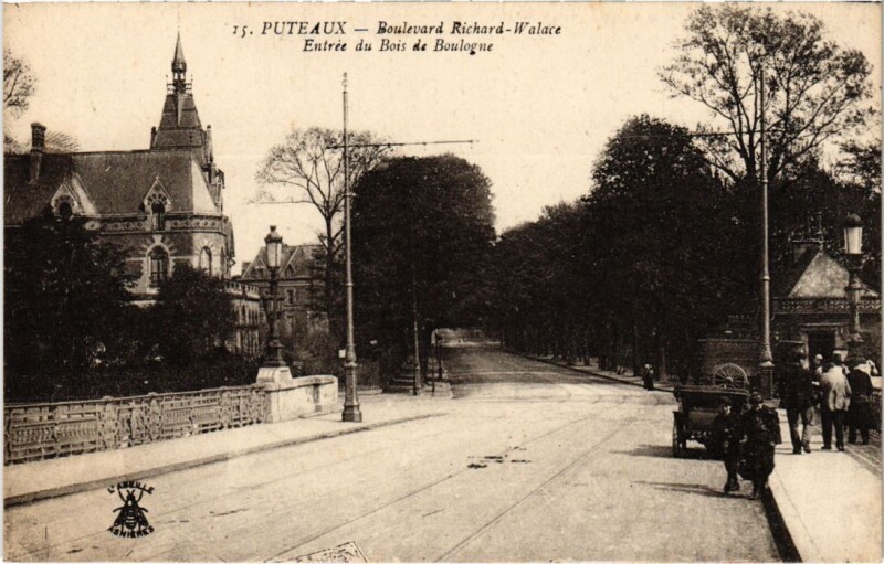 Carte postale ancienne Puteaux Boulevard Richard Walace à Puteaux