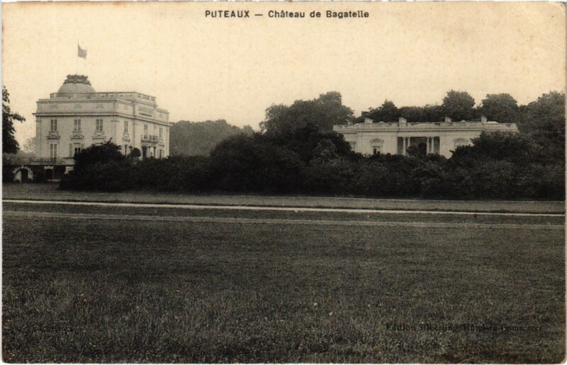 Carte postale ancienne Puteaux Chateau de Bagatelle à Puteaux