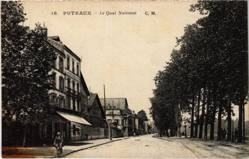 Carte postale ancienne Puteaux Le Quai National à Puteaux