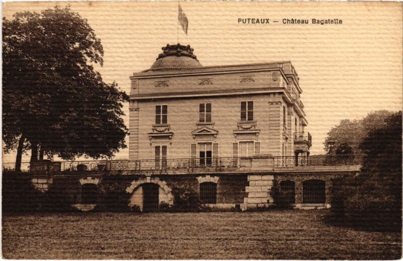 Carte postale ancienne Puteaux Chateau de Bagatelle à Puteaux