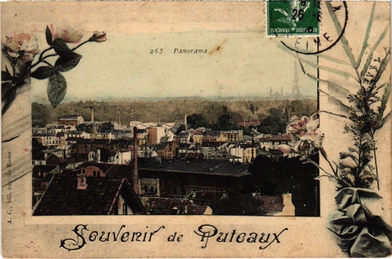 Carte postale ancienne Puteaux souvenir à Puteaux