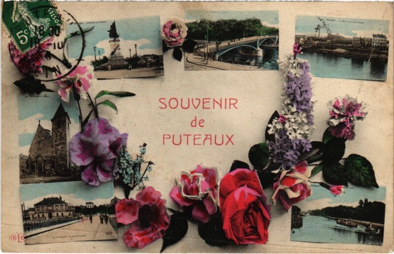 Carte postale ancienne Puteaux souvenir à Puteaux