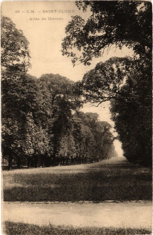 Carte postale ancienne Saint Cloud Allee de Marnes à Saint-Cloud