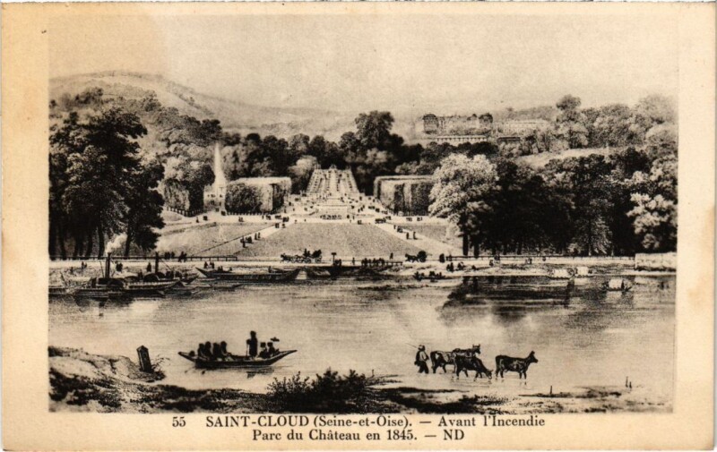 Carte postale ancienne Saint Cloud Parc du Chateau à Saint-Cloud