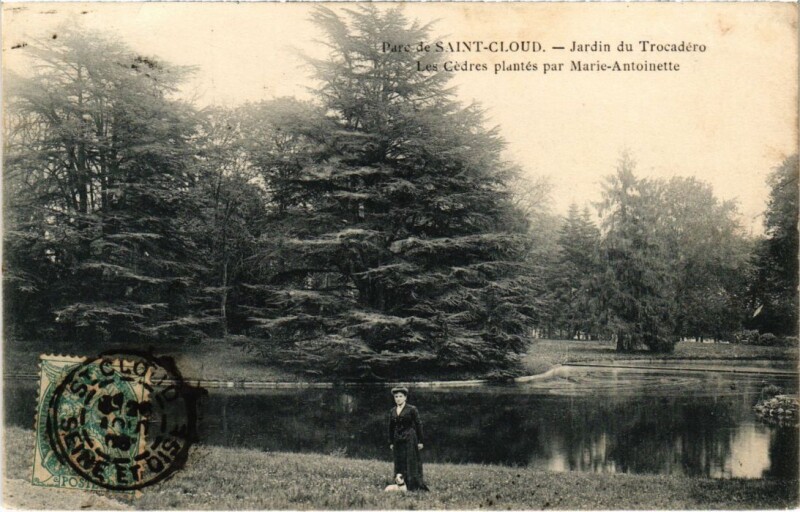 Carte postale ancienne Saint Cloud Jardin Trocadero à Saint-Cloud