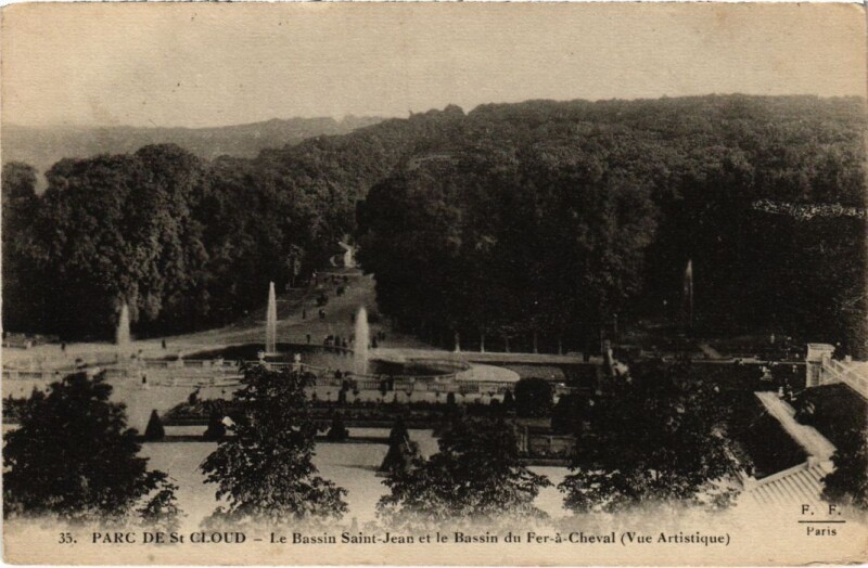Carte postale ancienne Saint Cloud Le Bassin Saint-Jean à Saint-Cloud