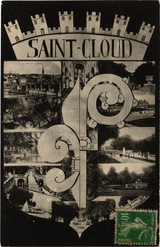 Carte postale ancienne Saint Cloud souvenir à Saint-Cloud
