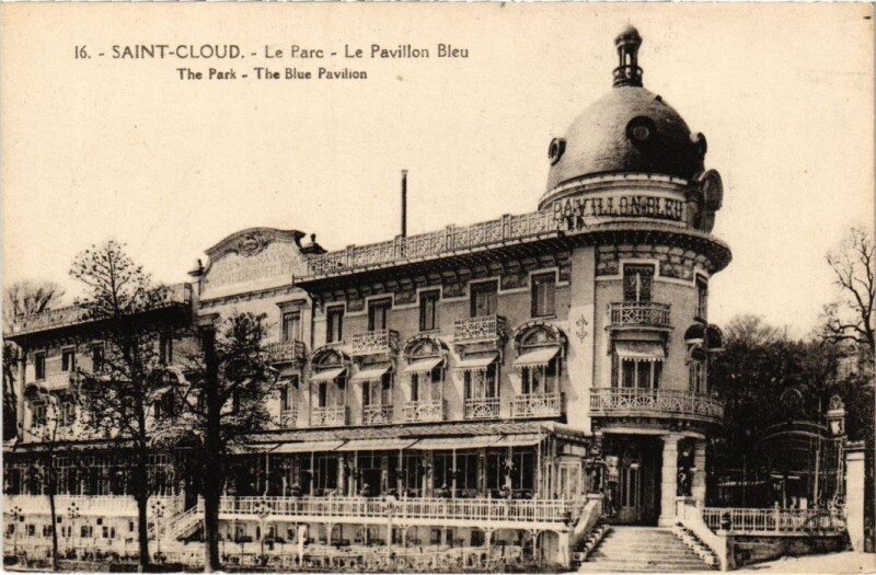 Carte postale ancienne Parc de Saint Cloud Pavillon Bleu à Saint-Cloud
