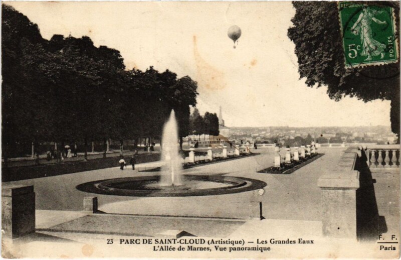 Carte postale ancienne Parc de Saint Cloud Allee de Marnes à Saint-Cloud