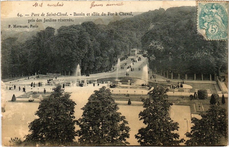 Carte postale ancienne Saint Cloud panorama pris de Bellevue à Saint-Cloud